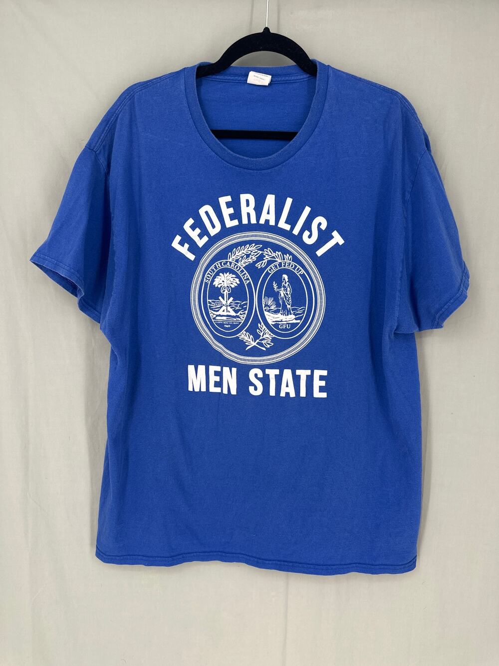 Federalist Men State Shirt Mens XL Blue Graphic Tee South Carolina Political